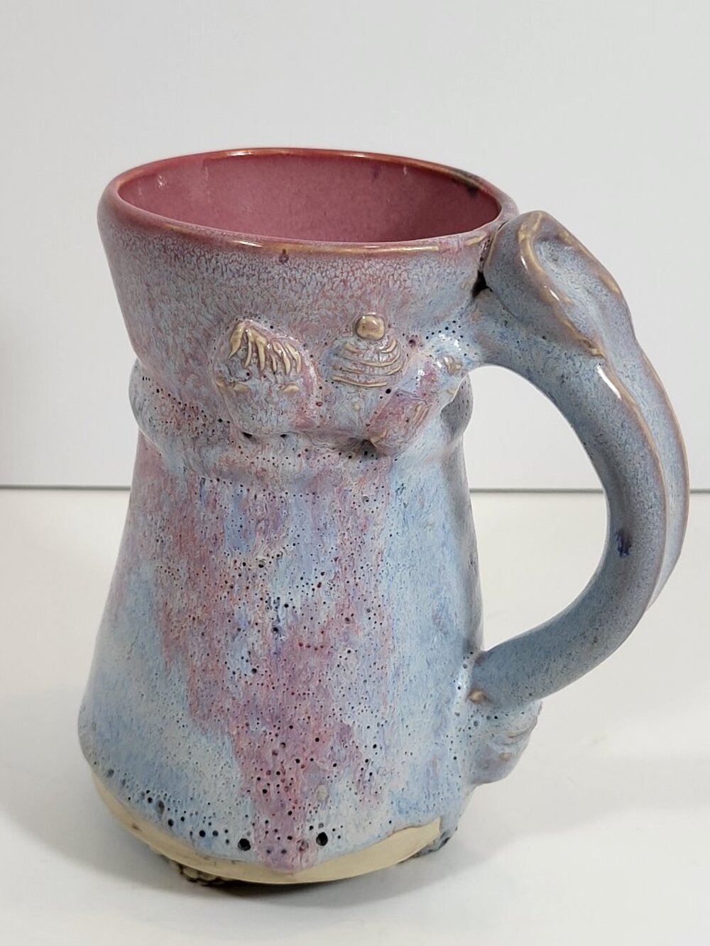 Handmade Studio Pottery Cupcake Mug, 3D Sculpted Sweet Treats Ceramic Coffee Cup